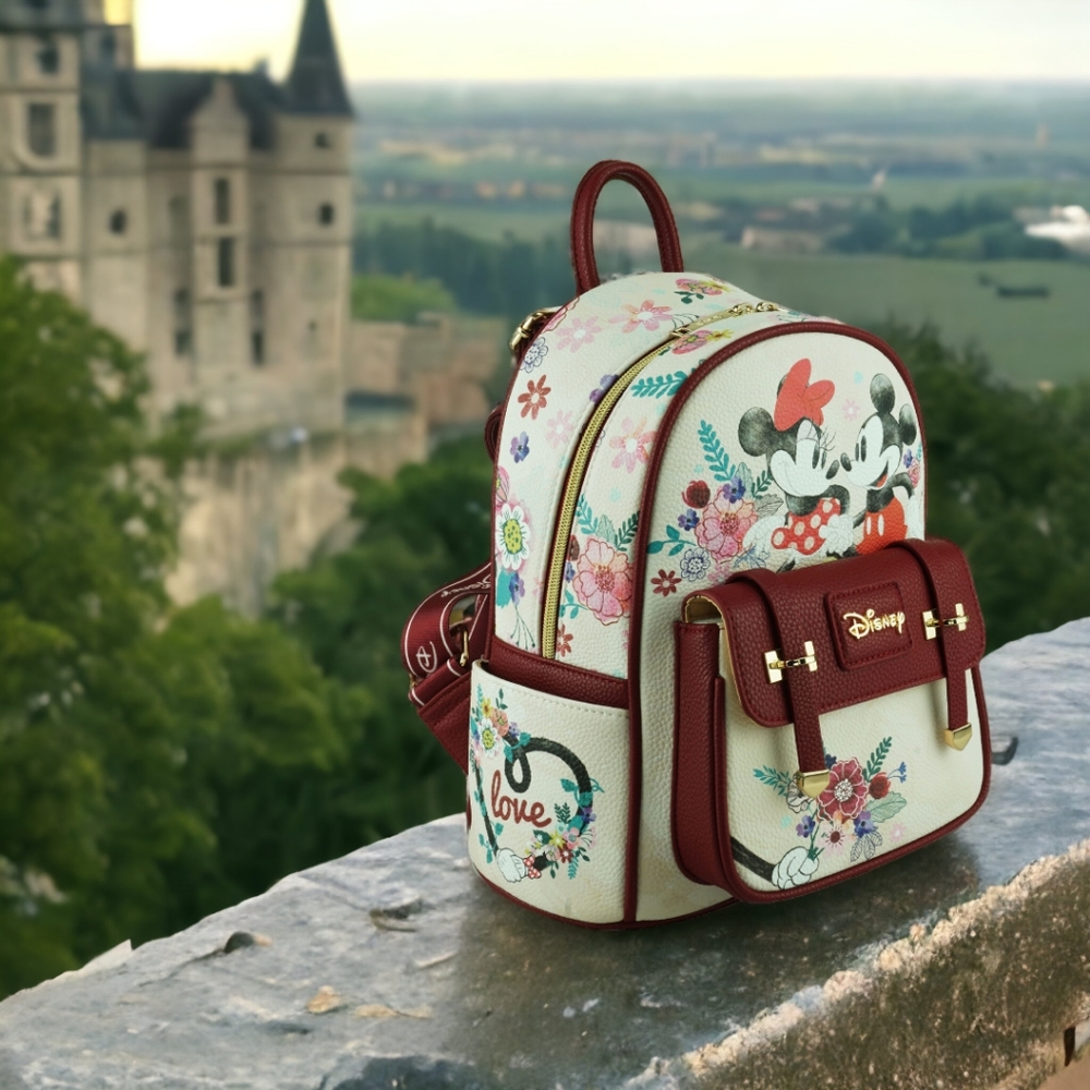 Wondapop Disney Minnie and Mickey Vegan Leather 12" Backpack